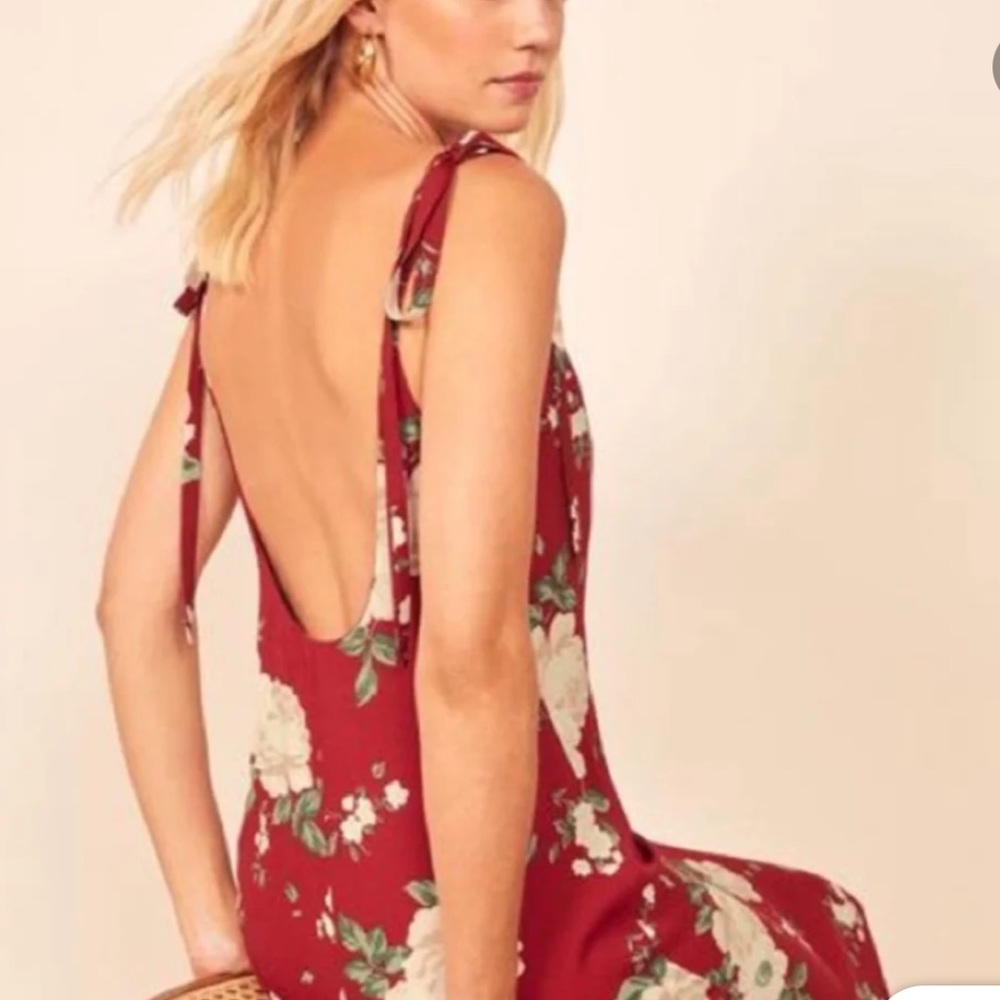 REFORMATION JADE FLORAL MIDI DRESS